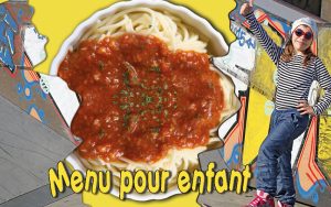 Menu enfants Spaghetti